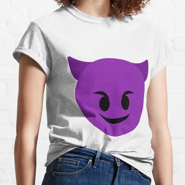 purple emoji shirt