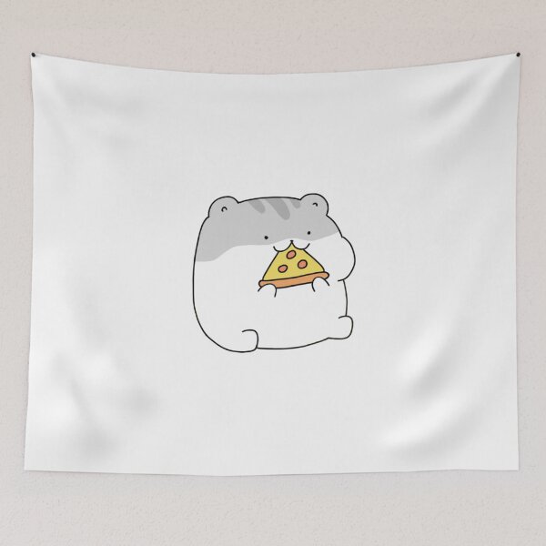 Item preview, Cute Hamster Eating Pizza designed and sold by mousepotatoes.