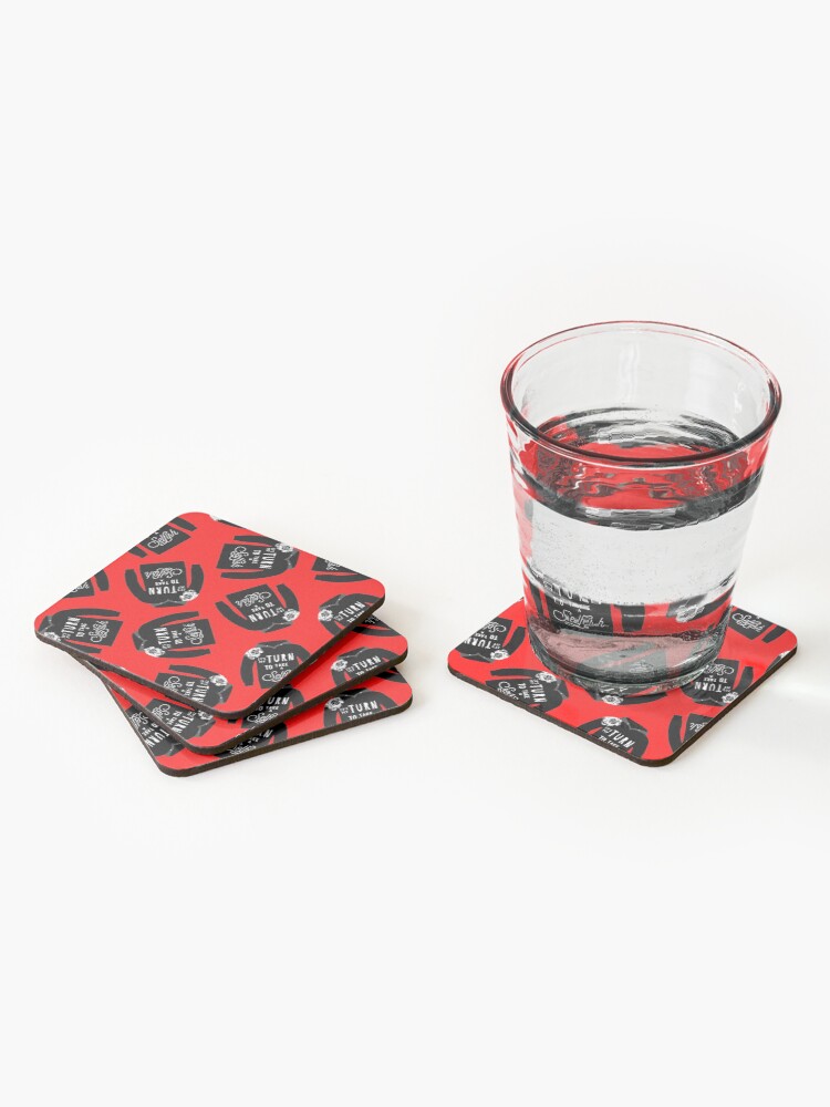 Alternate view of David rose sweater..warmest regards Coasters (Set of 4)