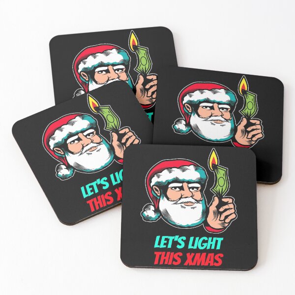 Item preview, Let's Light This Xmas Santa Claus Burning Money designed and sold by mikels.