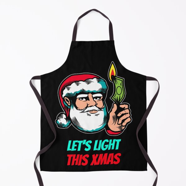 Item preview, Let's Light This Xmas Santa Claus Burning Money designed and sold by mikels.