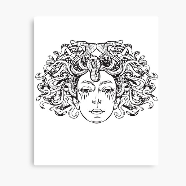 Medusa Head Snake Hair Goddess Greek Myth Gorgon for Kids Art Board Print  for Sale by NUMAcreations