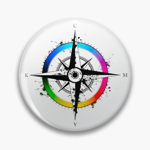 Item preview, CMYK Compass Graphic Designer Funny Color Wheel Joke designed and sold by Alienphysique.