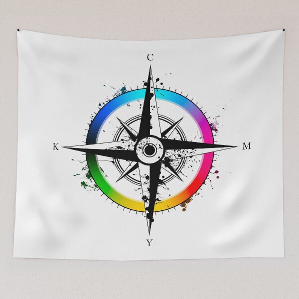 Item preview, CMYK Compass Graphic Designer Funny Color Wheel Joke designed and sold by Alienphysique.