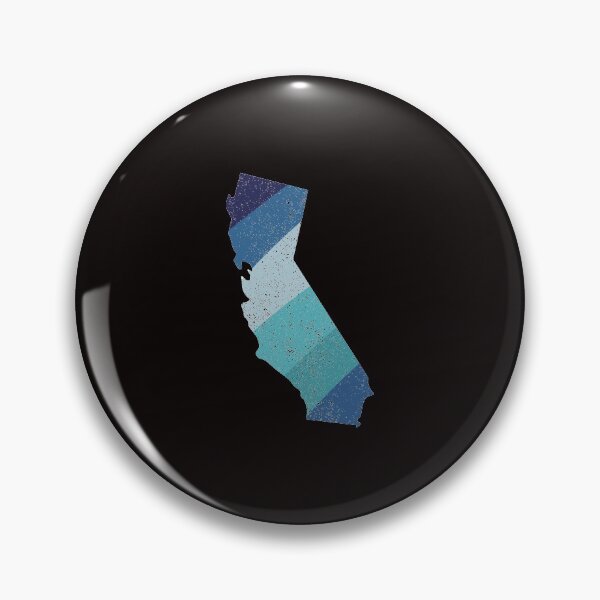 Item preview, California State Vintage Retro Blue Rainbow Stripes designed and sold by twicetrader.