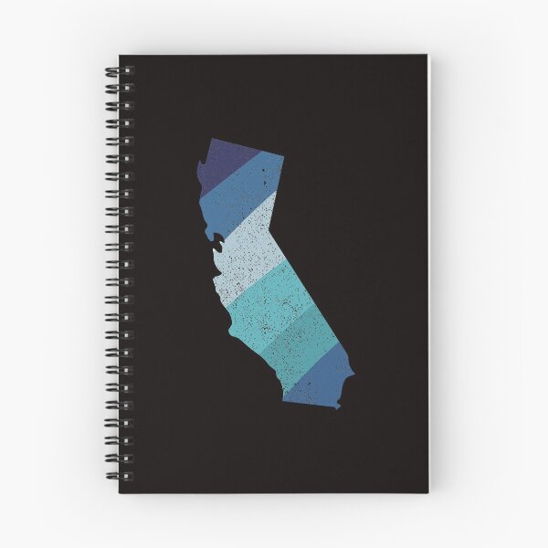 Item preview, California State Vintage Retro Blue Rainbow Stripes designed and sold by twicetrader.