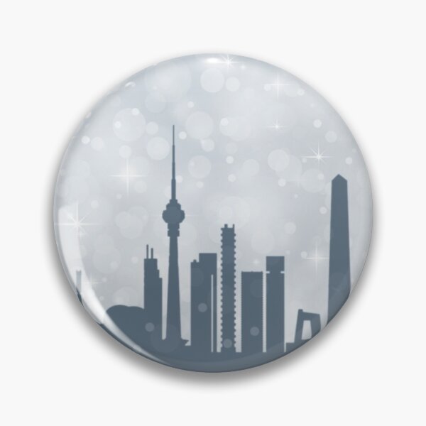 Item preview, Beijing City ​​silhouette , silver abstract snow falling winter christmas	 designed and sold by MarketVisionAV.