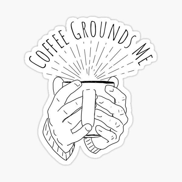 Coffee Grounds Me Sticker