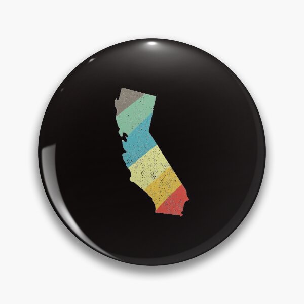 Item preview, California State Vintage Retro Rainbow Outline Stripes designed and sold by twicetrader.