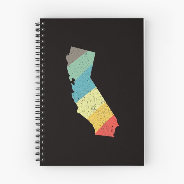 Item preview, California State Vintage Retro Rainbow Outline Stripes designed and sold by twicetrader.