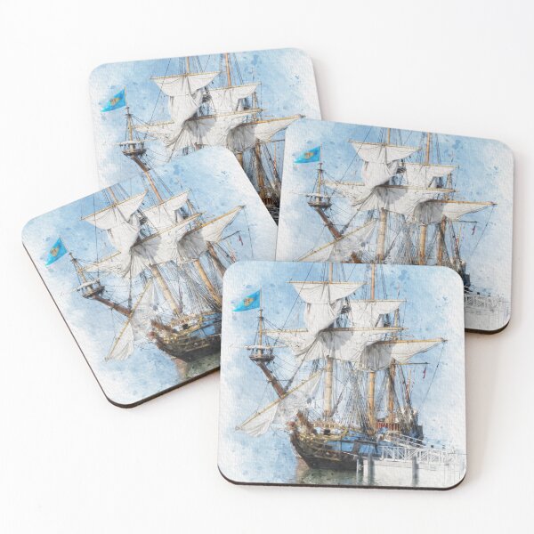 Item preview, Kalmar Nyckel Tall Ship Watercolor designed and sold by TwoSmallPtatoes.