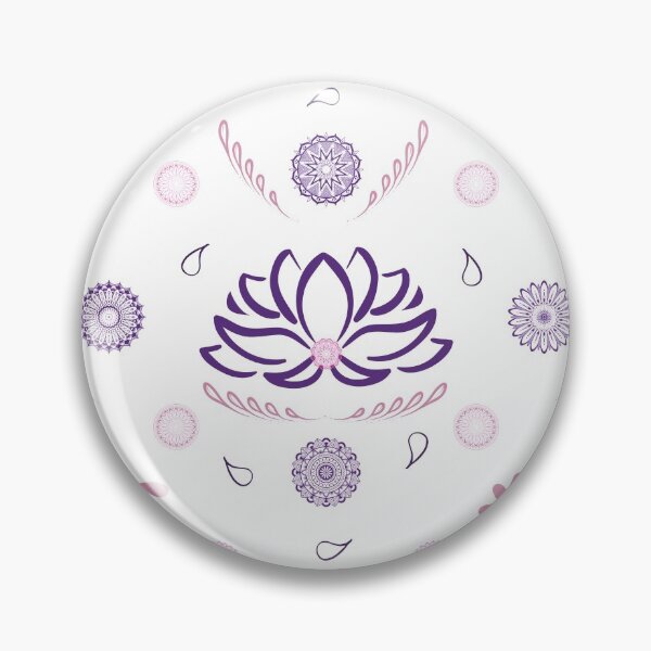 Item preview, Paisley Lotus Ornament Pattern in Pink and Purple designed and sold by sunnybandana.