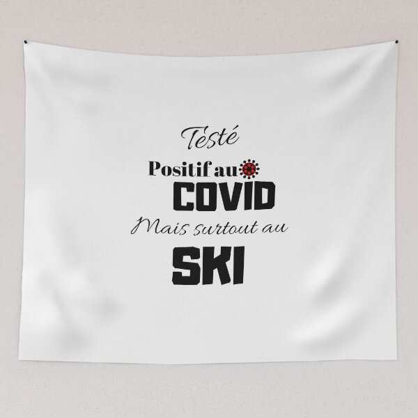 Item preview, Tested positive for covid but especially for skiing designed and sold by tets.
