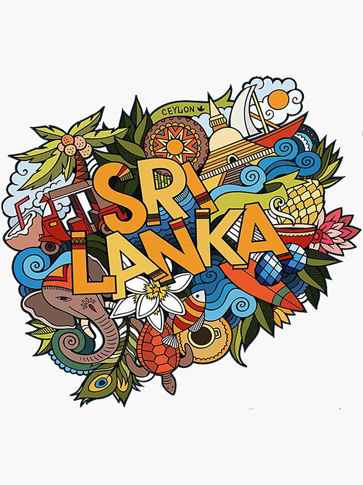 "Sri Lanka Art" Sticker for Sale by minusonestore Redbubble