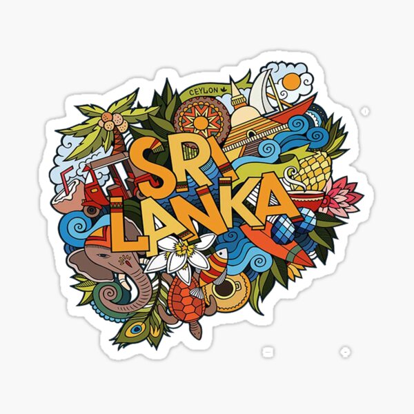 "Sri Lanka Art" Sticker for Sale by minusonestore Redbubble