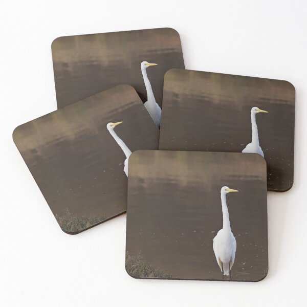 Item preview, Great Egret looking for food in a river designed and sold by hendrikspix.