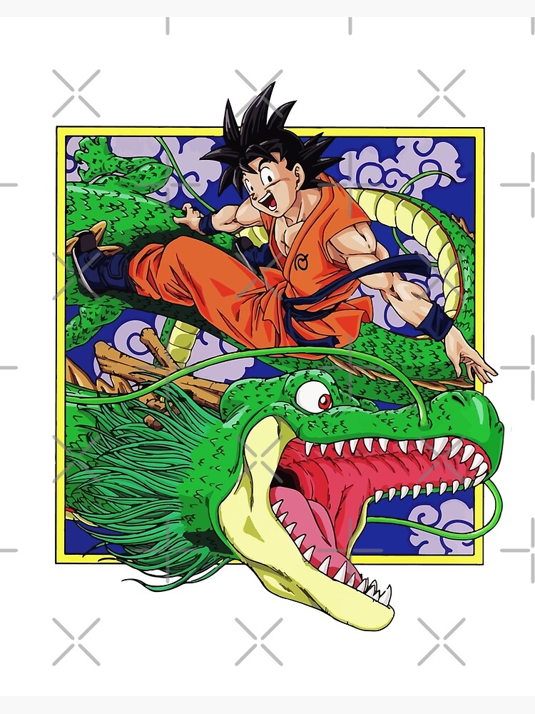 Lámina rígida «Goku with Shenlong» de useratpk8554 | Redbubble