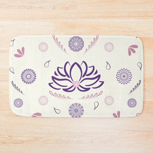 Item preview, Paisley Lotus Ornament Pattern in Pink and Purple designed and sold by sunnybandana.