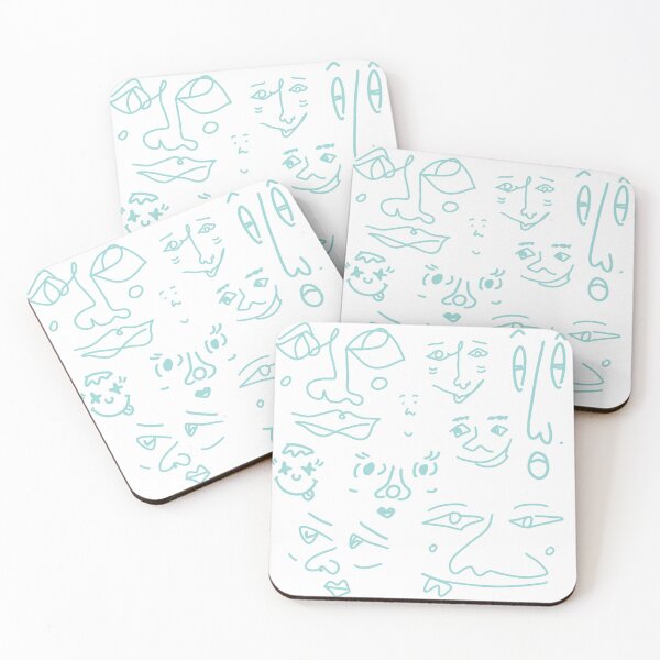 Item preview, cute and expressive abstract faces designed and sold by Angela Baek.