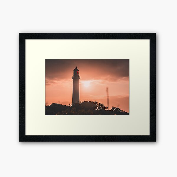 Split Point Lighthouse Framed Art Print