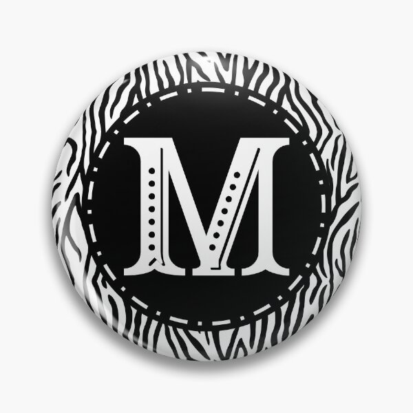 Item preview, Zebra Monogram Letter M designed and sold by MarkTees.