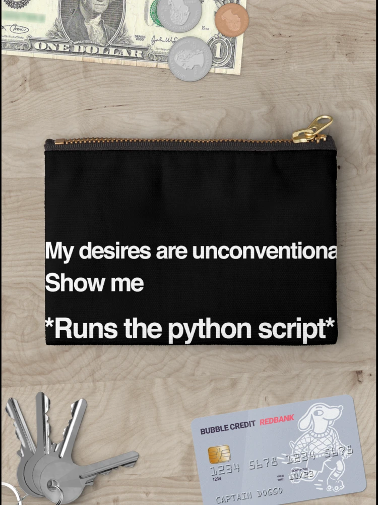 Thumbnail 3 of 4, Zipper Pouch, Python Programmation designed and sold by dualogy.