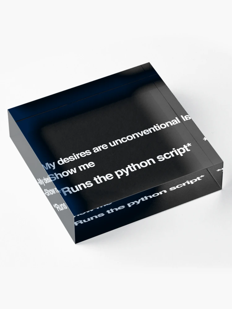 Thumbnail 4 of 5, Acrylic Block, Python Programmation designed and sold by dualogy.