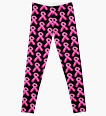 Pink Breast Cancer Awareness Candle Ribbon Leggings