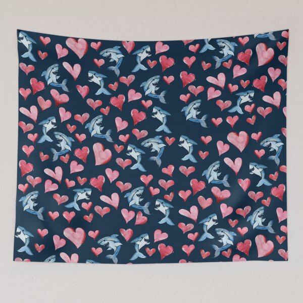 Item preview, Sharks and Hearts designed and sold by FrictionMaxxing.