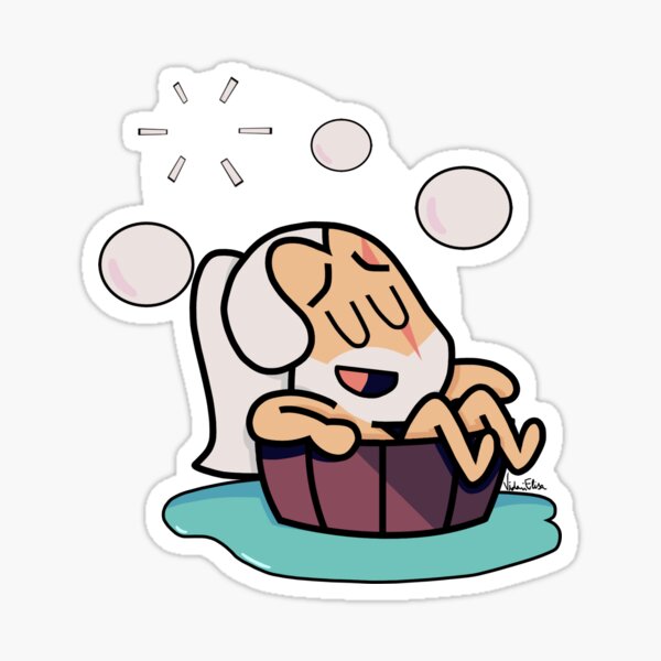 Item preview, Cute Geralt taking a bath designed and sold by FullMoon97.