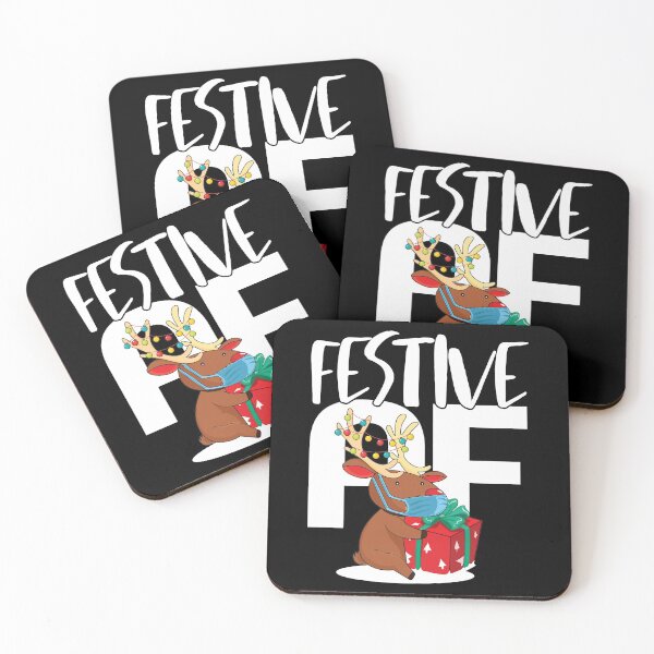 Item preview, Festive AF | Comical Christmas Reindeer designed and sold by GravitiTees.
