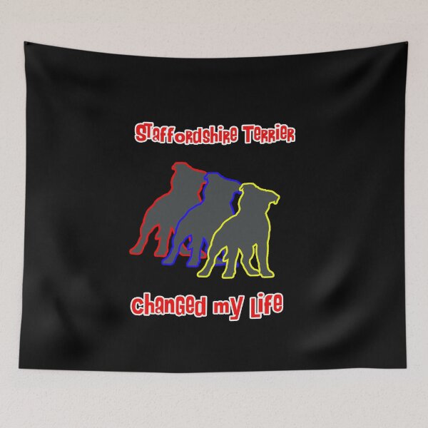 Item preview, Staffordshire Terrier changed my life - Dog Art dogs Silhouette - pet designed and sold by Coolstuff4you71.
