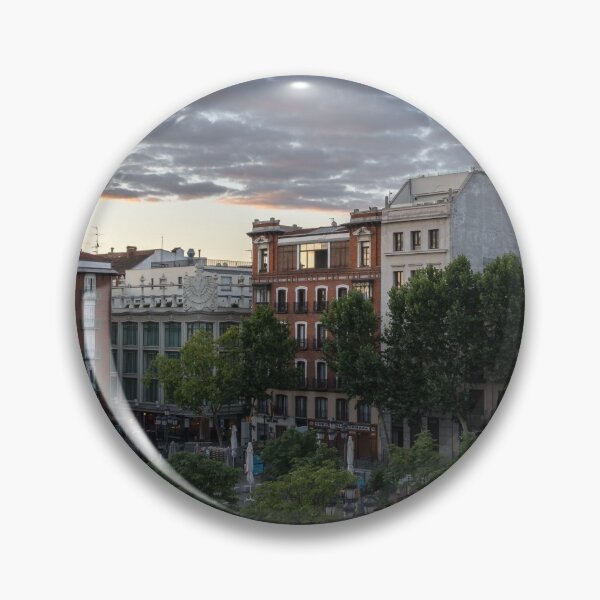 Item preview, Gallivanting Around Madrid is a Pure Delight - Plaza de Santa Ana Colourful Dawn designed and sold by Georgia Mizuleva.