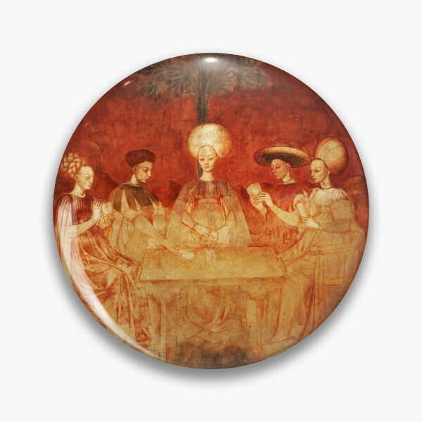 Item preview, MEDIEVAL TAROT PLAYERS Gothic Lombard Fresco designed and sold by BulganLumini.