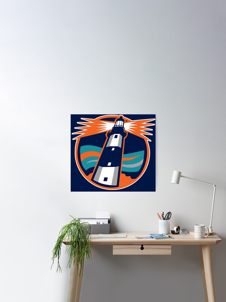 islanders lighthouse reverse retro hockey Poster for Sale by