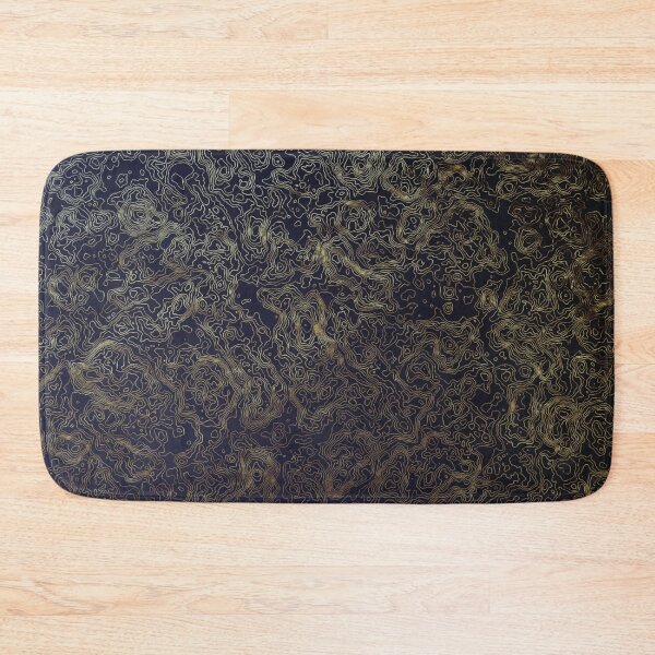 Item preview, Abstract Golden Topographic Lines on Dark Blue designed and sold by Dyrk Wyst Redbubble Shop.