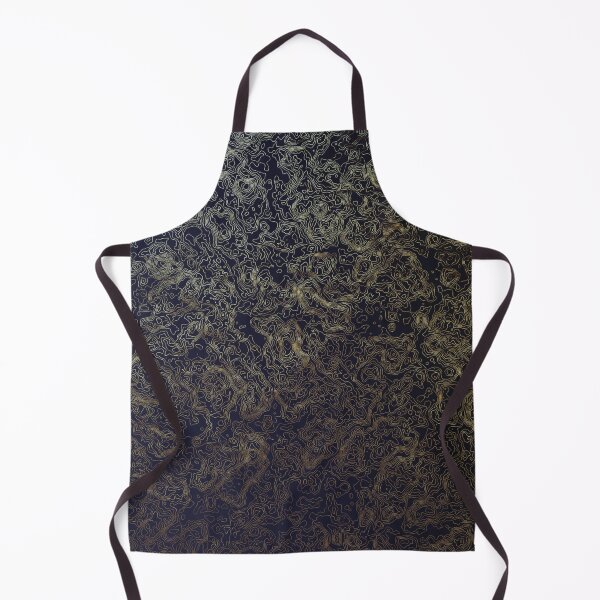 Item preview, Abstract Golden Topographic Lines on Dark Blue designed and sold by Dyrk Wyst Redbubble Shop.