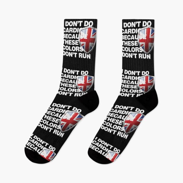 Item preview, I Dont Do Cardio Because These British United Kingdom Colors Dont Run designed and sold by elhefe.