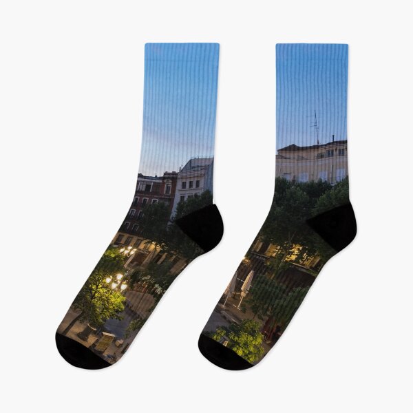 Item preview, The Morning After - Empty Plaza de Santa Ana at Dawn designed and sold by Georgia Mizuleva.