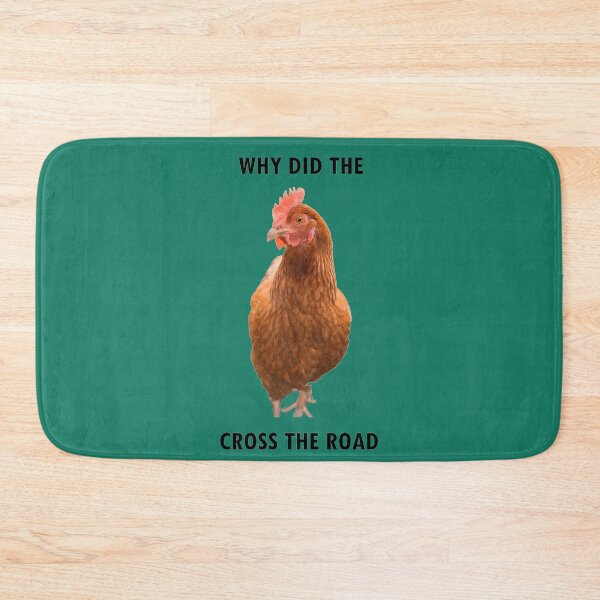 Item preview, Why Did the Chicken Cross the Road In Cyan designed and sold by LuckyKermit.