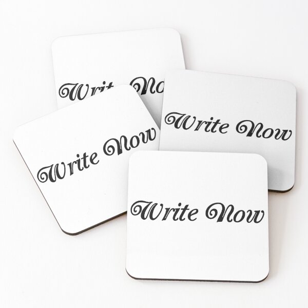 Item preview, Write now-writer-white designed and sold by DrStickerManiac.