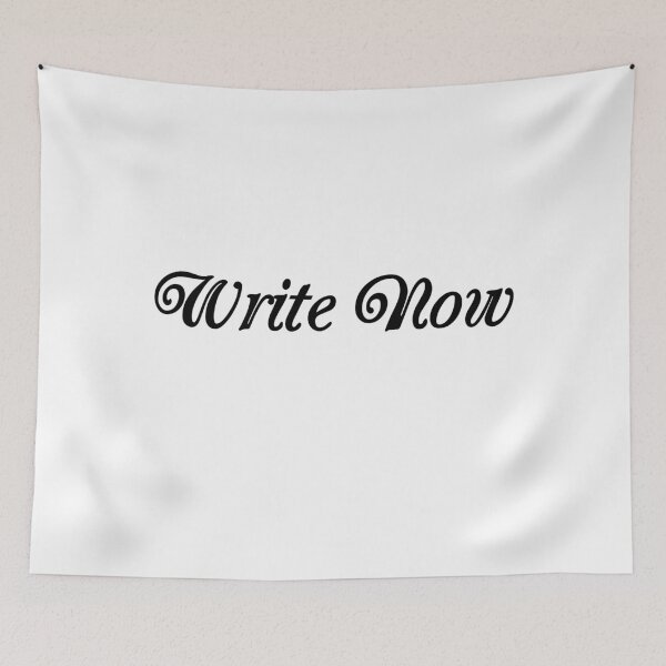 Item preview, Write now-writer-white designed and sold by DrStickerManiac.