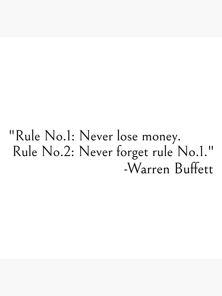 Warren Buffett quote, newer lose money by ds-4