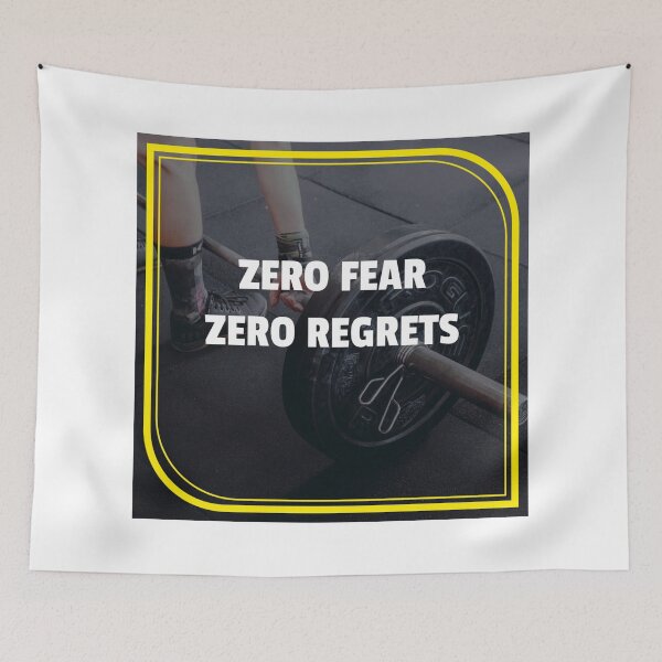 Item preview, ZERO FEAR ZERO REGRETS designed and sold by TeesKeeper.