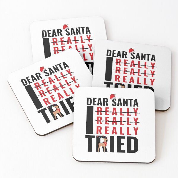 Item preview, DEAR SANTA I TRIED - CHRISTMAS FUNNY DESIGN designed and sold by Ausububu.