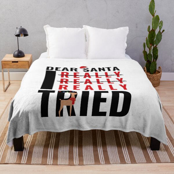 Item preview, DEAR SANTA I TRIED - CHRISTMAS FUNNY DESIGN designed and sold by Ausububu.