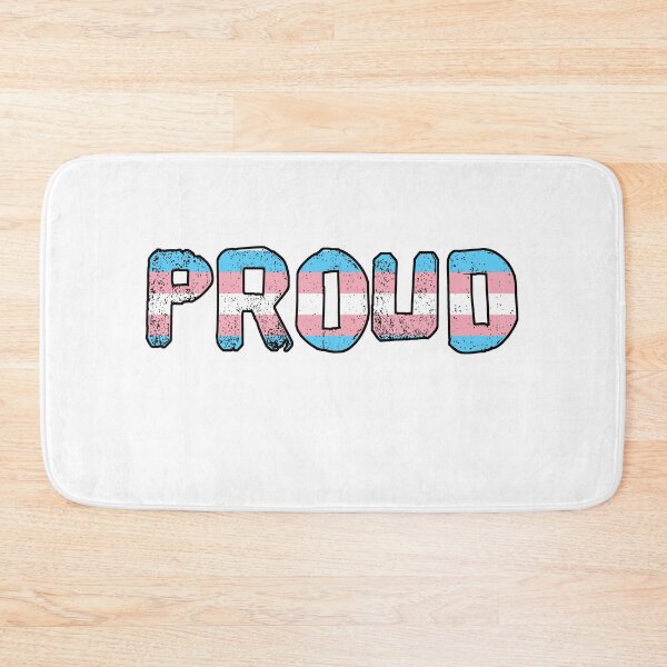 Item preview, PROUD trans flag LGBTQ designed and sold by incurablehippie.
