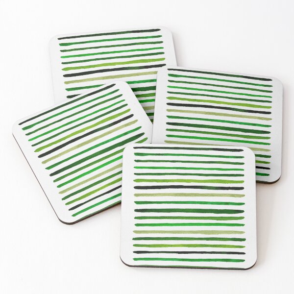 Item preview, Stripes in watercolor in green palette designed and sold by Aidi Riera.