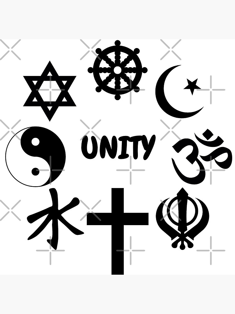 Unity Of Religion Clipart Symbols Greeting Card for Sale by LuckyKermit