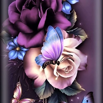 Artwork thumbnail, Purple Rose by ReesDesigns